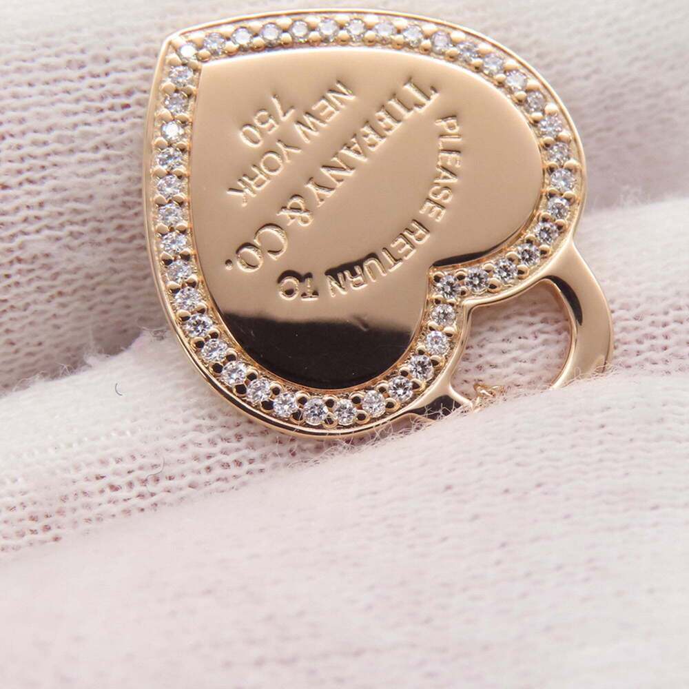 TIFFANY Authentic 18k Gold Diamond Heart Necklace - Picture 6 of 9